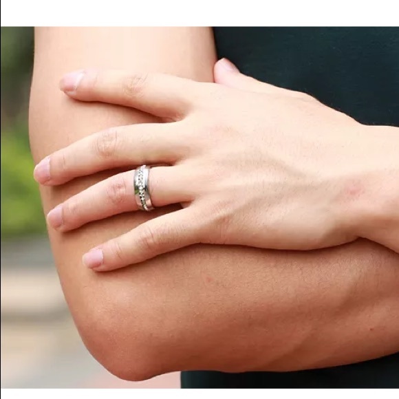 CZ Stainless Steel & Men/Women Titanium Ring - Picture 5 of 5